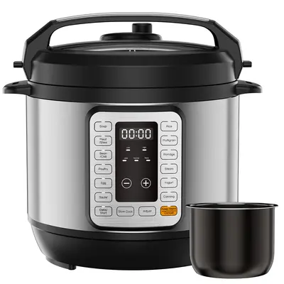 16-in-1 Electric Pressure Cooker, 12-Preset Multi Cookers with Ceramic Pot, Slow Cook Rice Steamer Sauté Soup Yogurt Maker and More, Recipe Book