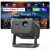 【Google TV Smart Projector with 1400 ANSI  】Supports 4K with WiFi and Bluetooth, VOPLLS Outdoor Projector with Dolby Audio & Auto Focus, Portable Movie Projector for Bedroom & Home