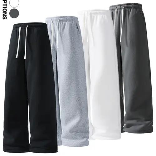 Men’s long pants for spring and autumn with a simple drawstring waist; casual athletic, comfortable, skin-friendly leisure pants—versatile men’s bottoms for everyday wear.