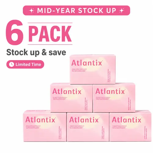 ATLANTIX Herbal Snow Lotus Disposable Pantiliners - 48 Count Body-Heat Activated Steam Pads with 7 Botanical Plant Extracts for Daily Feminine Intimate Care, pH Balance & Relaxing Stress Relief