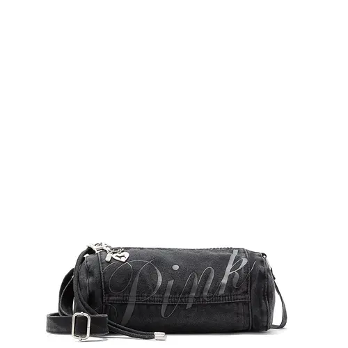 PINK Canvas Rolled Duffle Shoulder Bag