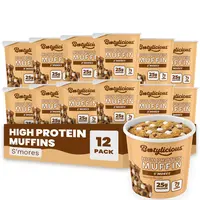 Bootylicious Protein Muffin, S'mores, 12-Pack | 25g Protein, High Fiber, 7g Net Carbs*, 200 Calories or Less
