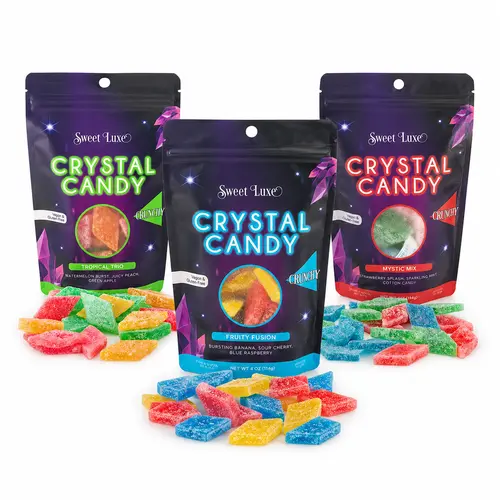 Sweet Luxe™ Crunchy Crystal Candy (4oz Bag) Multiple Flavors