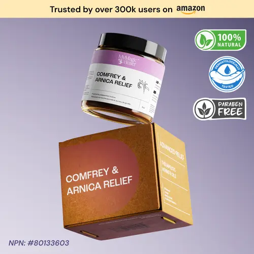 Comfrey & Arnica Relief| For Targeted Muscles and Joints Relief | Powered by Comfrey, Arnica, Peppermint and Clove