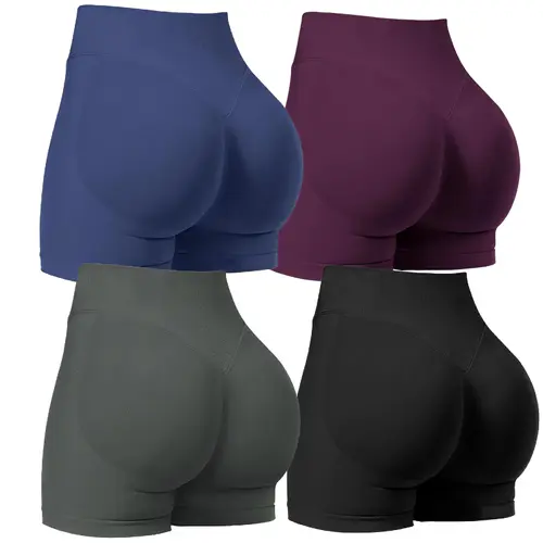 High Waist Tummy Control Side-Ribbed Butt-Lifting Seamless Shorts Womenswear Smooth-MM