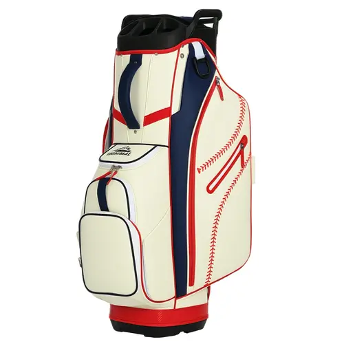 uniHimal Golf Cart Bag with 14-Way Full-Length Dividers, Premium PU Leather Golf Bag for Men Women with Plush Top, Magnetic Pocket and Rain Cover, Lightweight Golf Club Bag Includes Cooler Pockets tiktokshopbacktoschool