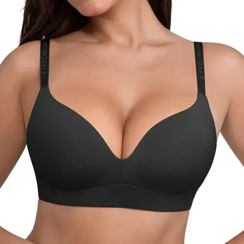 FeelinGirl #LIVE Wireless Bras Comfortable Push Up Bra Full Support Lift Bralette Seamless T-shirt Bras