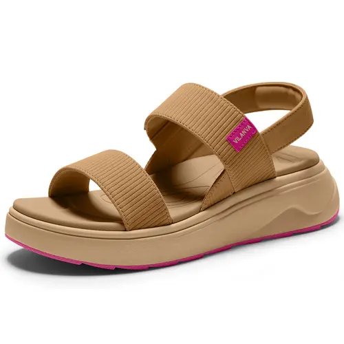 Vilanva Women’s Platform Sandals - 2-Inch Heel Height, Adjustable Buckle Backstrap, Antislip Arch Support, Cushioned Comfort, Orthopedic Plantar Fasciitis Relief, 2-In-1 Design, 2026 Summer Trending Walking Shoes, Footwear for Back to School, Pool-Ready
