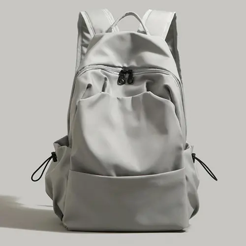 Minimalist Padded-Strap Organized Backpack for Adults - Waterproof Nylon Rucksack Bag, High-Capacity Casual Gym Backpack for Outdoor Activities, All Seasons Work & Hiking Versatility, Lightweight Sports Accessory
