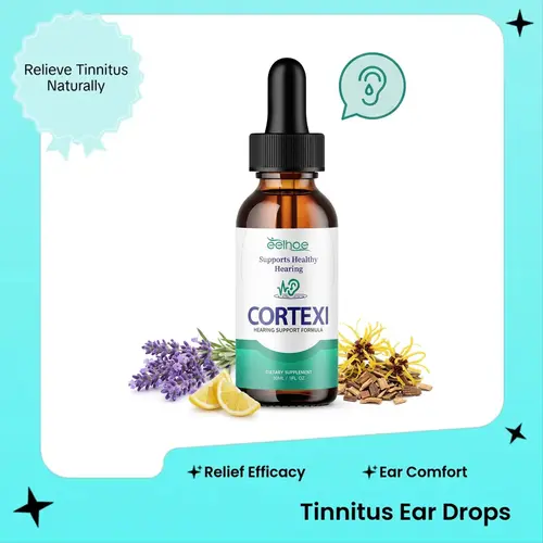 Ear Care Drops Gentle Formula, Natural Ingredients, Relieve Tinnitus by Unblocking Secretions, Easy to Use & Portable for Men & Women, for Daily Ear Hygiene