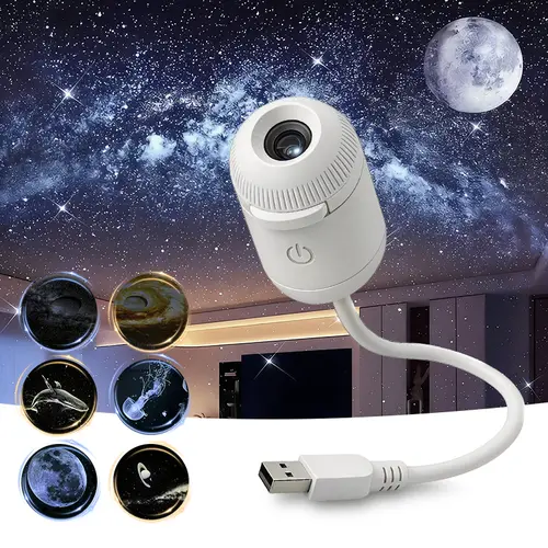 USB starry night light, suitable for home scenes, small footprint, clear projection. Usb Charging Lampara Usb C Rechargeable