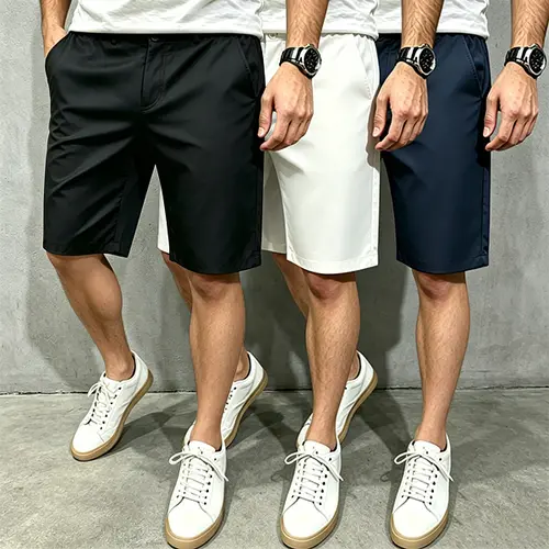 3PACK Men'S Fashion Golf Work Shorts Stretch Waistband Quick-Dry Fit Hiking Casual Business Dress Athletic Mens  Lightweight Pants 3 Pockets,Solid Fashion Men'S Shorts Summer,Beach Short Men,Solid Pocket Waist Short Sweatpants Elastic Workout