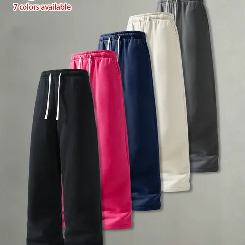 Pack of 3: men’s simple drawstring waist pants for spring, summer, and autumn—comfortable sports casual long pants that are versatile for everyday wear.