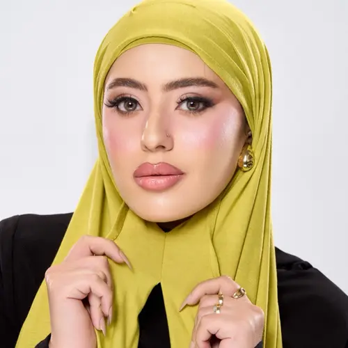 Jersey Hijab with Pre-Sewn Front & Attached Inner Cap 100  Pure cotton