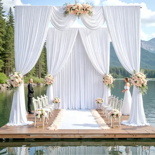6-Panel Polyester Photo Backdrop Curtains - 5x10FT Wrinkle-Free Drapes, Christmas Photo Booth Backdrop & Banners for Wedding Photography, Party Decor, Home & Festive Supplies