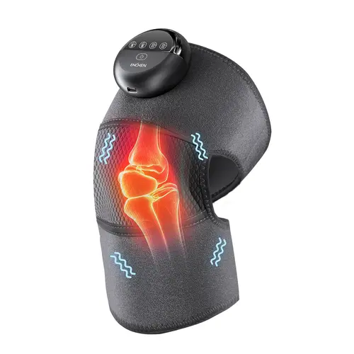 ENCHEN Cordless Knee Massager with Heat Vibration for Pain Relief - Electric Heated Knee Brace with 4 Heat Levels and 6 Massage Mode, Gifts for Men Women