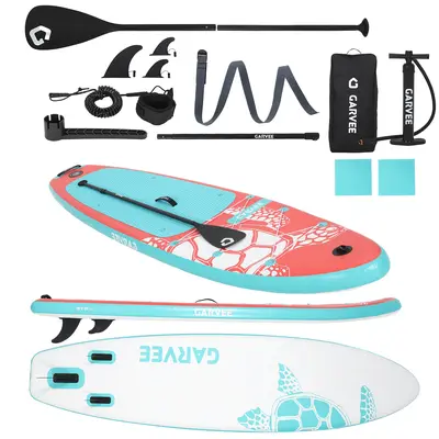 Fathersgife Summervibes Ultra-Light Inflatable Upright Paddle Board – Stable Non-Slip Deck, Superior Paddle, Pump & Carry Bag – Ideal for All Skill Levels, Youth & Adults, Red 335cm