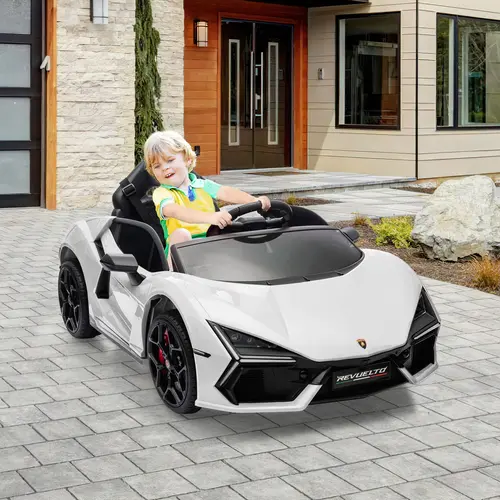 12V Licensed Lamborghini Revuelto Kids Electric Ride-On Car, Parent Remote Control, Dual 25W Motors, Spring Suspension, Headlights, Music, Battery-Powered Toy for Ages 3+