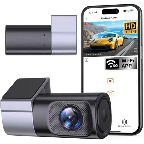 Wired WiFi Dash Cam 1080P HD ，Comes with a free 32GB TF card 360° Rotatable Mini Car Camera with Night Vision, Loop Recording, 24H Parking Monitor dvr card storage