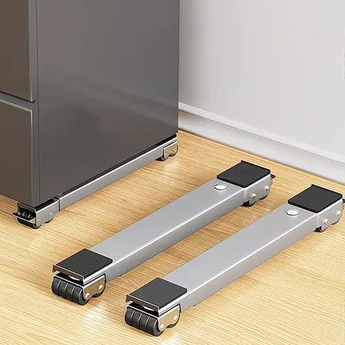 Moving Caster Bracket Set of 2 - 16 Large Polypropylene Wheels, 660 lbs (300 kg) Load Capacity, Ideal for Fridge/Machine Use, Enhances Appliances' Flexibility