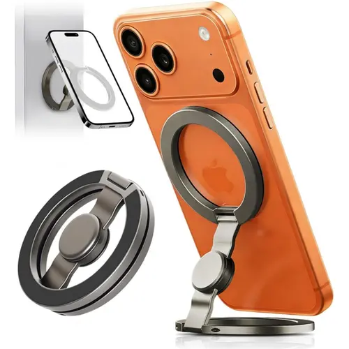 2-in-1 Magnetic Cellphone Accessory - Fidget Spinner, Dual-Sided MagSafe Ring Holder, Folding 360° Rotating Lock-In Mobile Phone Holder for Desk & Car,back to school,back to school haul