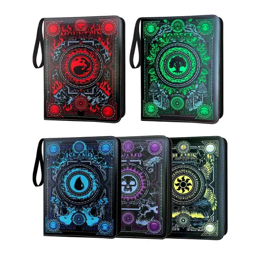 9 Pocket Card Binder with Sleeves 900 Double Sided Pocket Premium Collector Card Album, Card Collection Folder, Trading Card Organizer, Trading Card Storage, TCG Storage for Game, Sport, Trading Card Sleeves