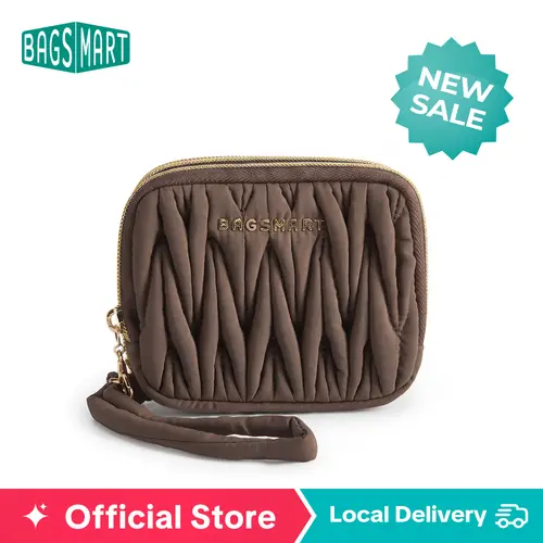 【NEW IN】BAGSMART Small Wallet, Compact 4.7"×3.5" Zipper Wristlet Purse, Water Resistant Lightweight Card Holder Coin Pouch for Women Daily Use & Gift tiktokshopsummersale