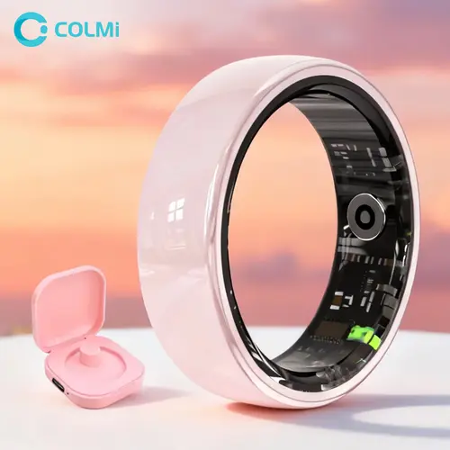 COLMI R02 Silicone Cer Smart Ring, Electronic Wearable Device with Temperature Monitoring, AI Sleep Cycle Reminder, Fitness Tracking for Women (No Subscription),back to school,back to school haul