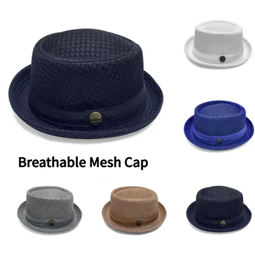 Breathable Mesh Cap - Comfortable and Stylish Hat for Everyday Wear in White and Navy Blue, Ideal for Casual Outings