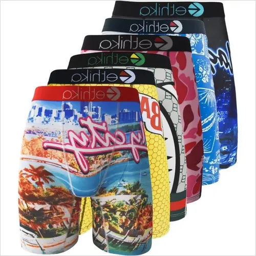 Men's 4Pcs Boxer Briefs & Trunks - Breathable Quick-Dry Sportswear for Gym, Vibrant Graphic Plus Size XXL Under Clothing, Underwear Undergarments, Workout Innerwear for Hiking, Gift Option