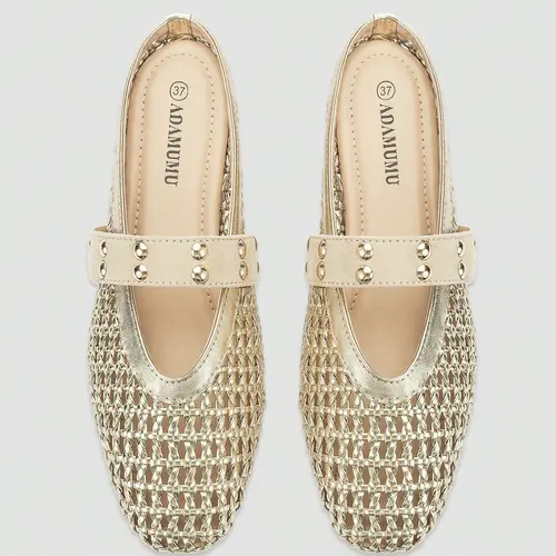 Women's PU Leather Strap Flat Sandals Mule Flats, French Elegant Office and Date Shoes, Comfortable and Stylish Footwear for Daily Wear