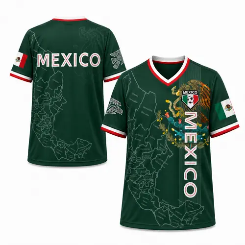 2026 Soccer Jersey Mexico for Men, Mexico Map Design Jersey, Mexico Pride Soccer Shirt for Fans and Players, Game Day Outfit Idea