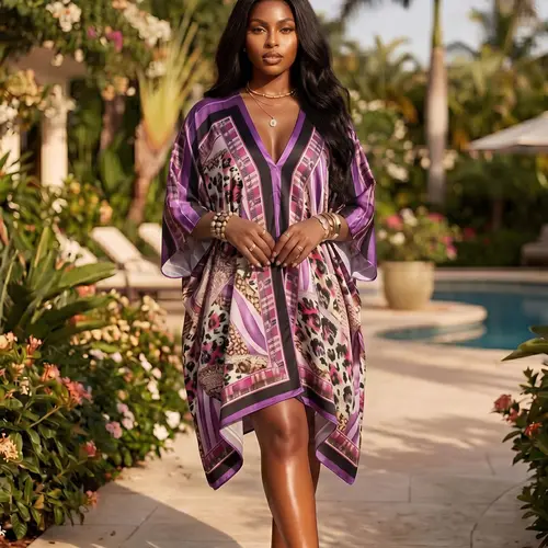 Floral Beach Hoodie, Vibrant Colors, Loose Fit, Sun Protection, Fashionable, Casual Wear for Vacation and Daily Commute, Beachwear Cover Up, Beach Coverups