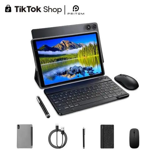 [Back To School]PRITOM 10 Inch New Tablet With Android 16 5G WiFi 12GB 3+9 RAM 32GB 1TB Expandable ROM 6000mAh Battery Perfect for Work and Play UpgradeYour Tech Long Lasting Power Versatile Device Best School Gift & FathersDayGift, Fathers Day, Tablets