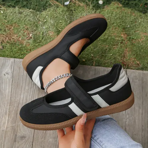 Lucky Step Women's Low Top Flat Fashion Sneakers, Vintage Classic Casual Lace-Up, PU Leather Mesh, Sporty Style, All Seasons, Everyday Walking Sneaker, Casual Sneaker Trainer, Low Top Trainers