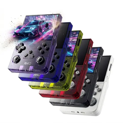 90s Kids Nostalgia Gift R40 3.5in IPS Screen Retro Handheld Game Console 128GB Linux System 21500+ Classic Games Arcade Emulator for Adults Gamers and Kids