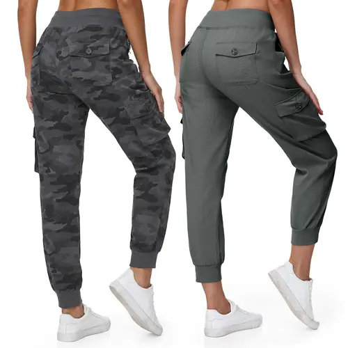 1/2 PACK YSENTO Women's Cargo Pants Casual Lightweight Hiking Outdoor Pants Quick Dry Travel Sweatpants Joggers Elastic Waist With Multiple Pockets  #Monther's DAY