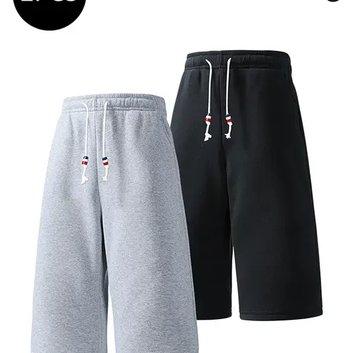2-Pack Summer Street Style Shorts — 7/8 Length with Drawstring, Hip-Hop Comfort Loose Fit for Travel, Classic Men’s Pants