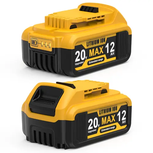 2 Packs 12.0Ah Battery Replacement for Dewalt 20V Max Battery Lithium Ion Compatible with 20 Volt Batteries Cordless Power Tools  DCB200 DCB206 DCB204 DCB203 Series