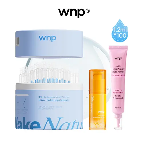 [WNP Official] Exclusive Bundle | 3% Hyaluronic Acid Serum 1.2ml*100 + Glo Boost Cream + BrightPop Vitamin C Serum