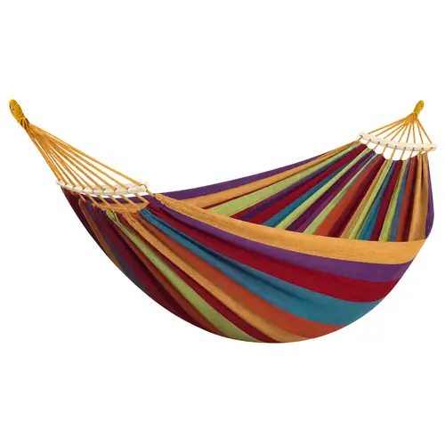 Hamaca Cotton Hammock Portable Camping Hammocks for Hanging Sturdy Garden Comfortable Fabric Hammock Up to 450lbs for Camping Outdoor/Indoor Patio Backyard