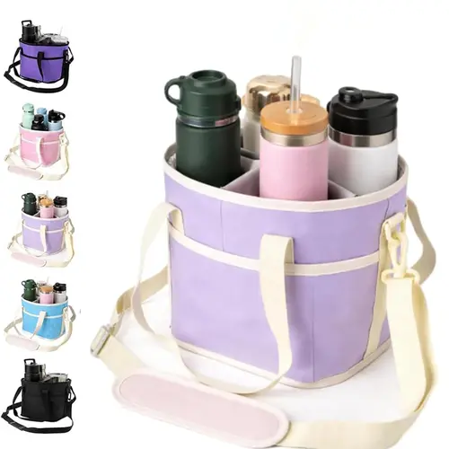 The Ultimate Hands-Free Drink Carrier Tote | Spill-Proof Multi-Cup Caddy with Sturdy Dividers for Outdoor & Daily Use