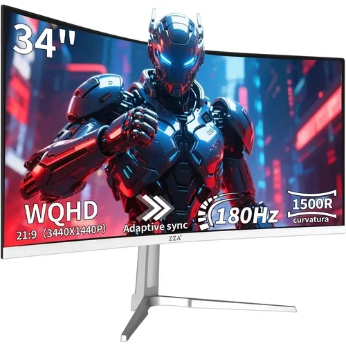 34-Inch Esports-Grade 180Hz 1500R Curved computer gaming monitor, 3440x1440 Ultra-Wide monitor, Smooth Lag-Free Gaming for All Major Titles, Perfect Gift for Father's Day, Back to School, Boyfriends & Dads Frameless Rapid Ips Monitor