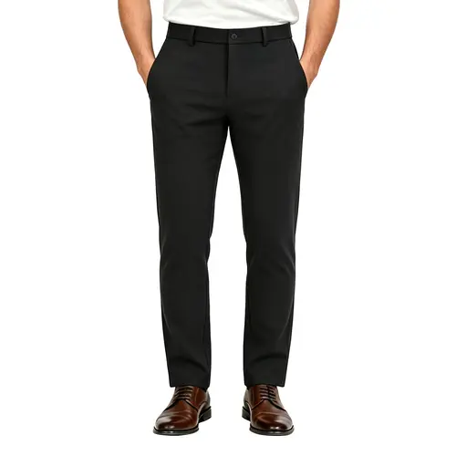 Plaid&Plain Slim Fit Dress Pants for Men Stretch Business Casual Suit Slacks