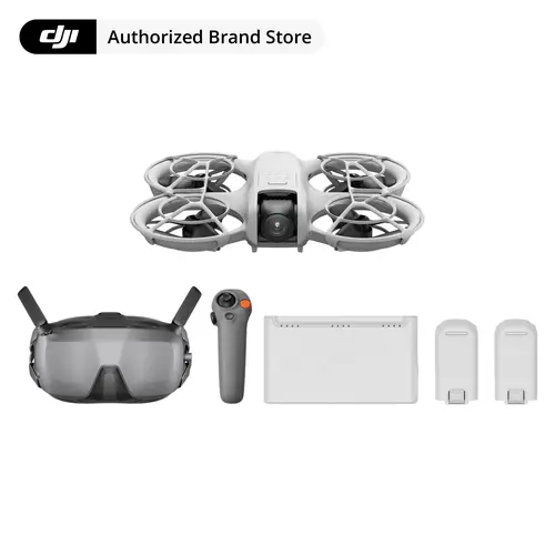 DJI Neo Mini Vlog Drone - Multiple Versions (Standard Unit, Basic, Fly More, Motion Control Packages) - 4K Handheld Selfie Flying Camera, Lightweight Beginner-Friendly 4-Rotor Drone with Accessories