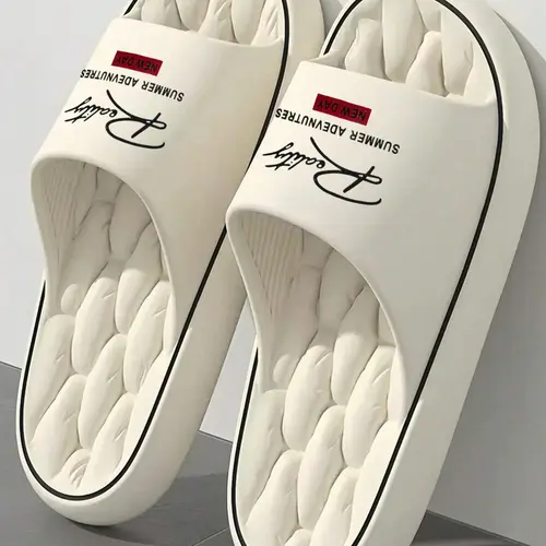 Men's Fashion Eva Material Sandals Slipper, Open Toe Design, Soft Sole, Breathable Comfort, Casual Wear, Indoor & Outdoor Use, Unisex, Lightweight Beach Slippers.Runs small, wide feet please size up one size.