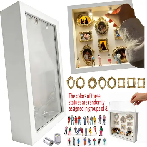 DIY Christmas Pull-Through Museum Silhouette Box Kit, Custom Photo Display, Mini Statues, Unique Memorial Decor, Winter New Year Gift