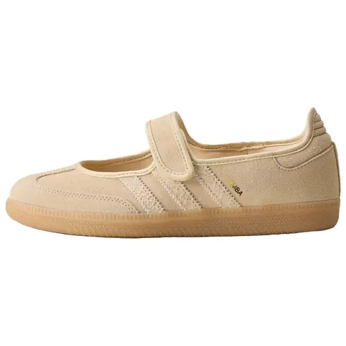 Adidas Samba Jane 'Sand Strata' Suede Upper Women's Classic Sports Shoes - Iconic Look, Casual Everyday Footwear, Neutral Trendy Sneakers, U.S. Sizes, Runs Small