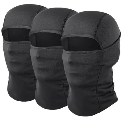 Unisex 3-Pack Quick Dry Breathable Full Face Balaclava Ski Mask, UV Protection Neck Gaiter, Outdoor Sports Gear for Motorcycle Cycling Hiking