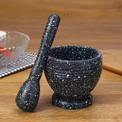 1 Set Plastic PP Grinder-Pestle with Bowl - Multi-Functional Kitchenware, Durable Easy-to-Use Cooking Accessory, Spices Containers for Grains, Household Meal Prep Utensils, Seasoning Containers